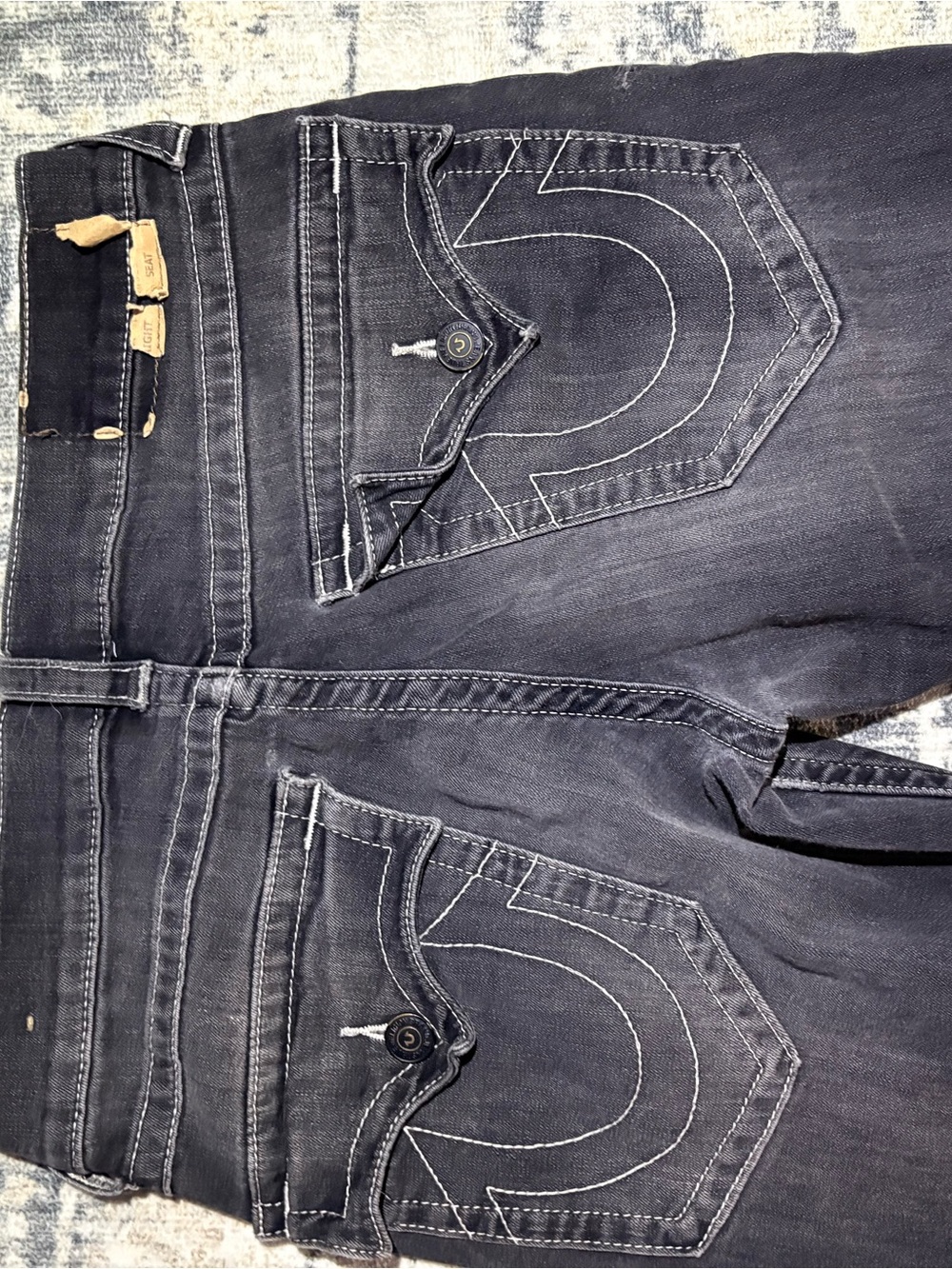 Rock & Republic Men’s Slim Straight Jeans in Dark Indigo with Contrast Stitching